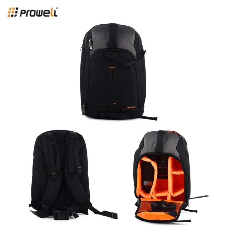 

PROWELL DC21402 Camera Bag Waterproof DSLR Camera Canvas Photography Bag Backpack With Large Capacity For Camera Tripod Lens