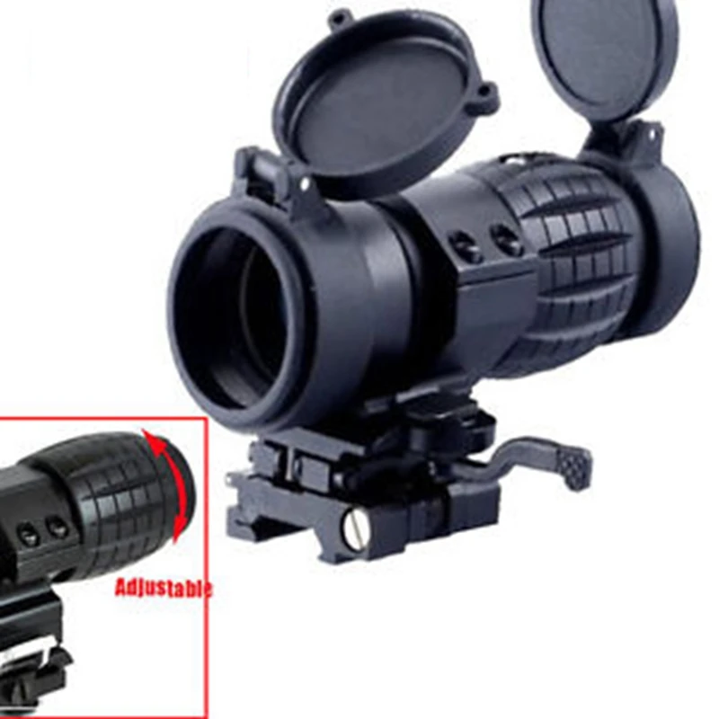 

Hunting Scope 3X Magnifier riflescope Compact Tactical Sight with Flip to 20mm Rifle Gun Rail Mount