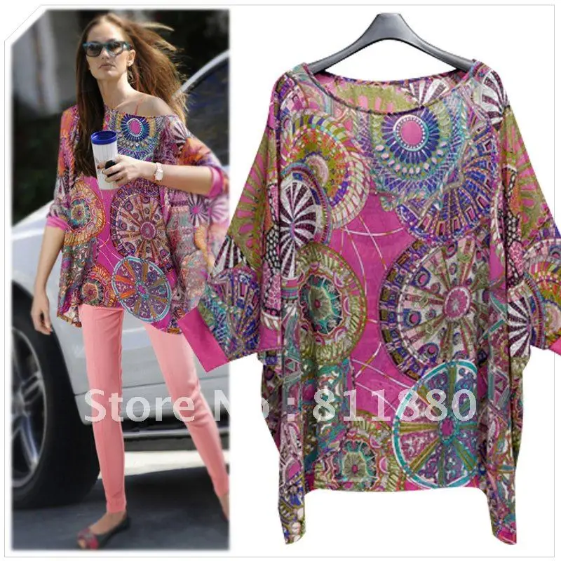 chiffon batwing blouse