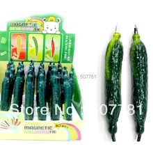 [ ] новое! Магнетизм! Фрукты и овощи ручки личность ручка огурец, 30 шт./лот мог с customer' логотип