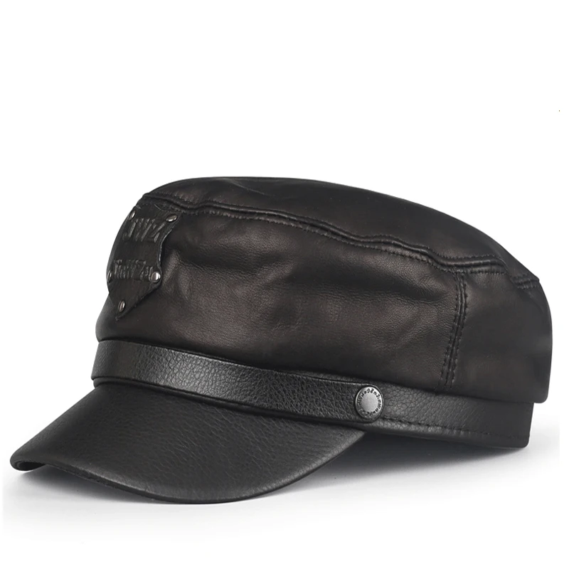 

Young Student Hat Men Women's leather embossed cap in autumn and winter in Korean men and women casual fashion tide flat cap hat