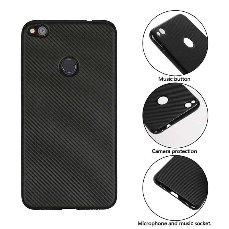 carbon fiber silicone case huawei p8 lite 2017 honor 8 lite (7)