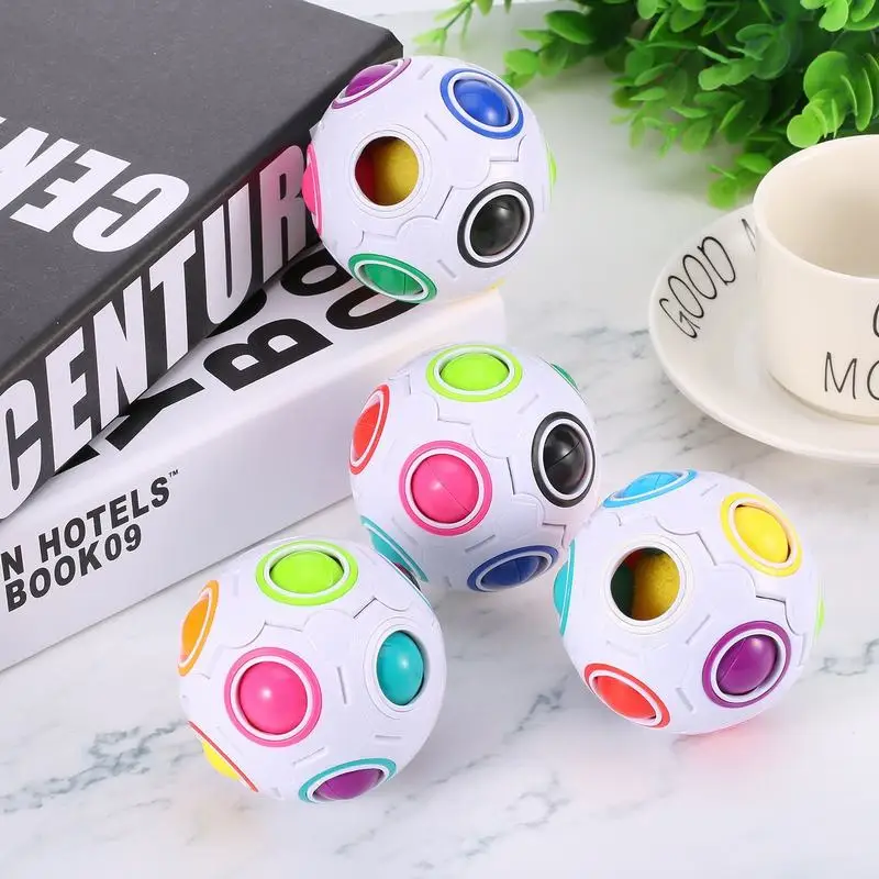 

Tatalia Rainbow Ball Magic Cube Fidget Educational Toy Puzzle Magic Rainbow Ball Puzzle Fun Fidget For Children Adult