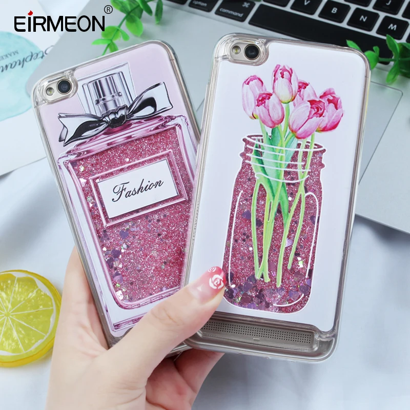 Liquid Case For Xiaomi Redmi 4A Note 4X 5 Pro 5A S2 Plus Mi6X Soft TPU Cute Glitter Quicksand Dynamic Capa Cover | Мобильные