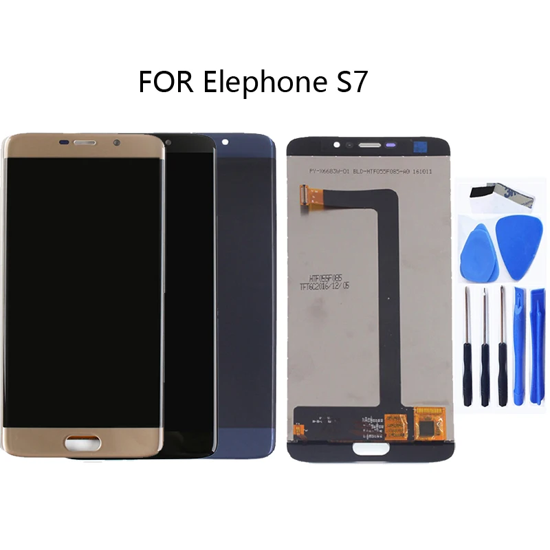 

100% test tracking for Elephone S7 monolithic LCD + touch screen digitizer components New 5.5 inch black blue gold