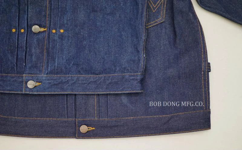 BOB DONG Repro 11MJ плиссированная джинсовая куртка в стиле вестерн 1940s винтажное джинсовое пальто