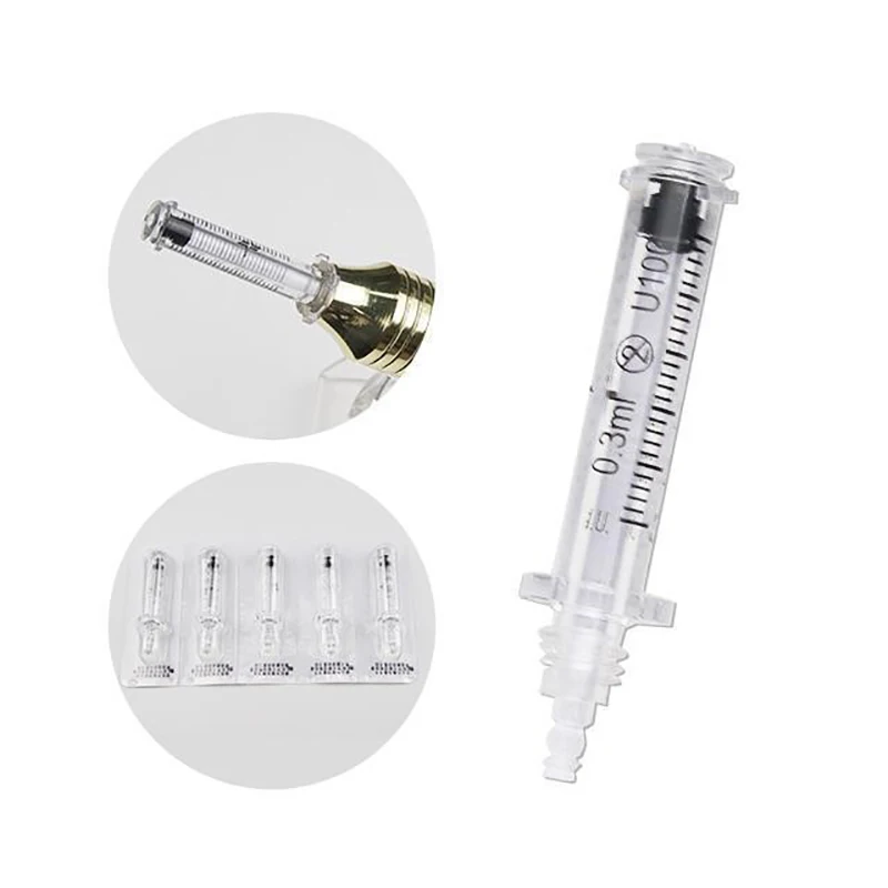 

0.3ML Disposable Ampoule Head for Hyaluronic Pen Consumables Sterile Atomizer Hyaluron Gun Wrinkle Removal Lip Lifting Syringe
