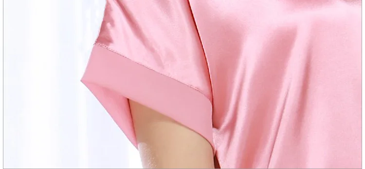 NG086 сексуальное атласное шелковое Ночное платье с коротким рукавом ночная рубашка женское белье Ночная рубашка Летняя брендовая Ночная