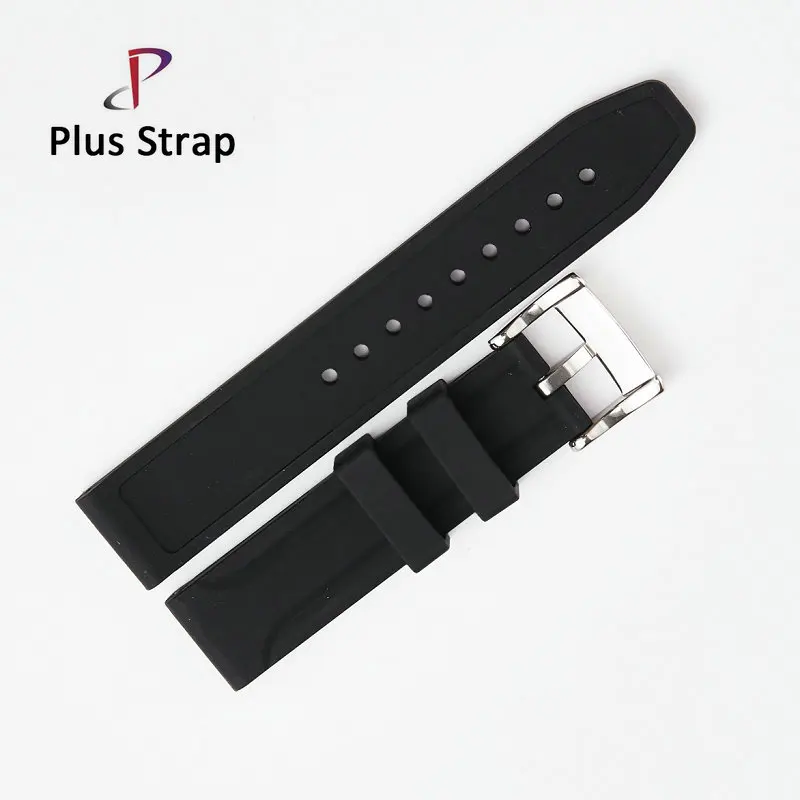 

Plus strap High quality 18 20 22 24 26 mm Soft Silicone Watch Band Strap Accessories Men &Women Sport Rubber Wristband