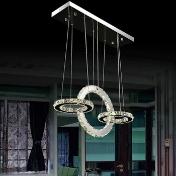 

modern crystal LED pendant light Villa light bedroom lamp book room lamp simple art restaurant decorateiv pendant lamps ZA923141