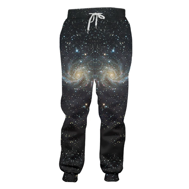 OGKB New Fashion Sweat Pants Joggers Pants 3D Graphic Print Starry Night Sweatpants For Men/women Hip Hop Full Length Trousers - Color: Starry Night