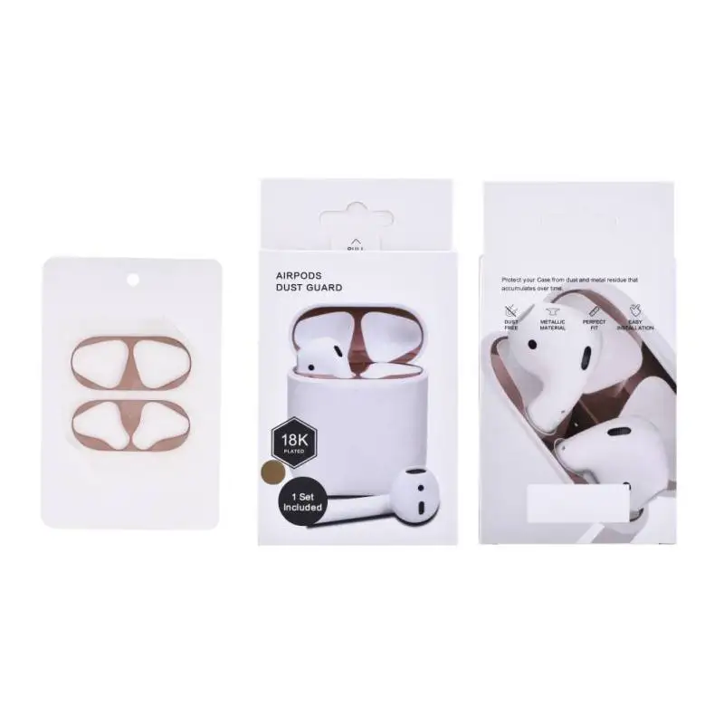 Metal Dust Guard for Apple Airpods Case Shell Skin