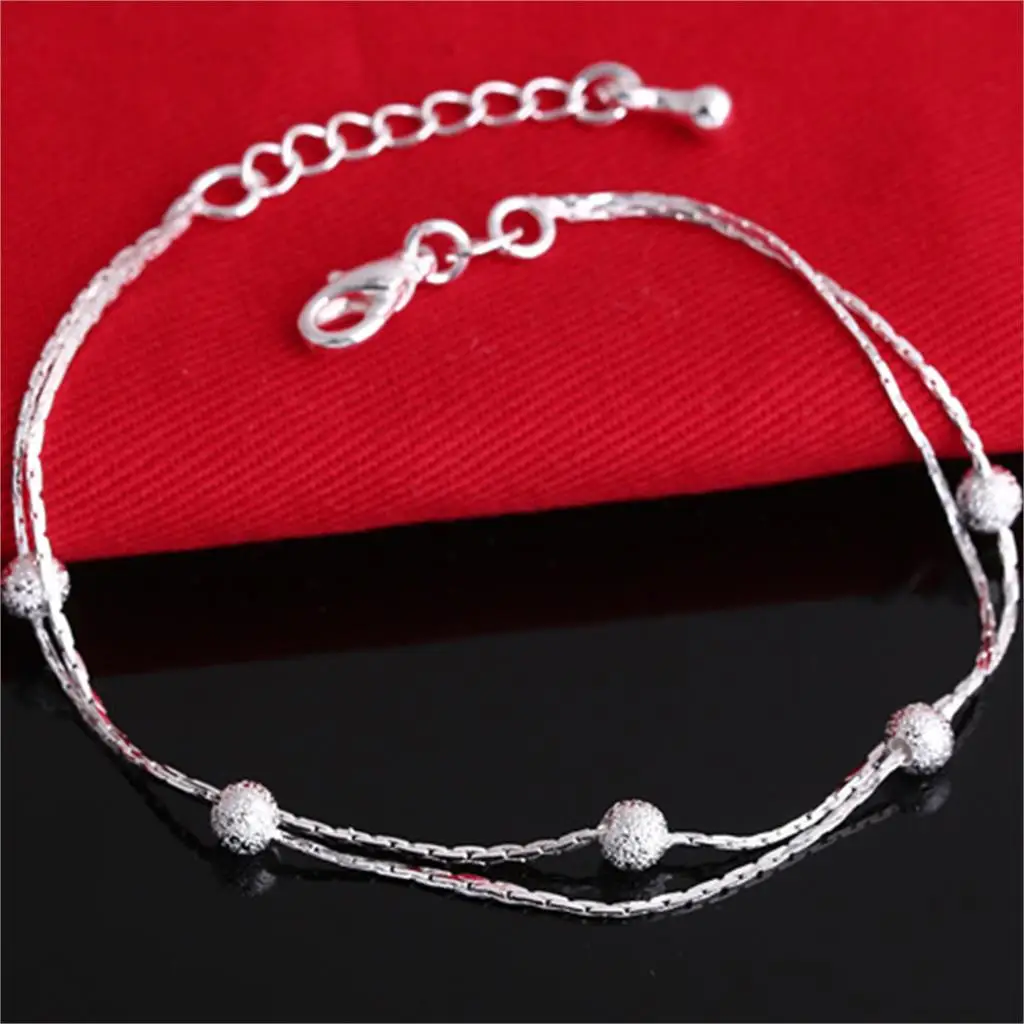 Jiayiqi Лидер продаж Серебряный цвет модный браслет из бисера браслеты для женщин серебряный цвет браслеты дружбы хорошее ювелирное изделие