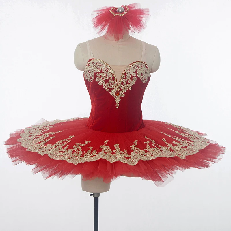 New Hot Red High end Professional Classical Pancake Ballet Tutu,Adult