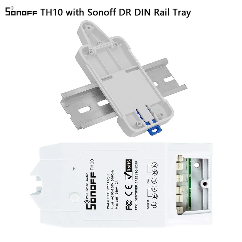 Sonoff dr Din Rail лоток Регулируемый установленный рейку Чехол держатель стойку решение для Sonoff продуктов