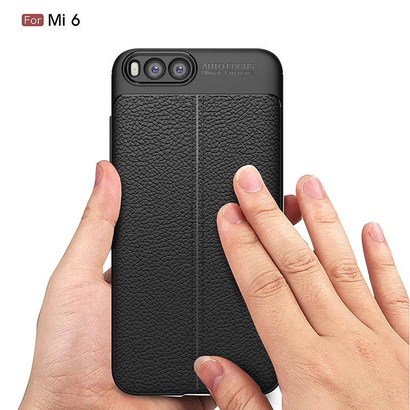 Litchi leather silicone case xiaomi mi6 (7)