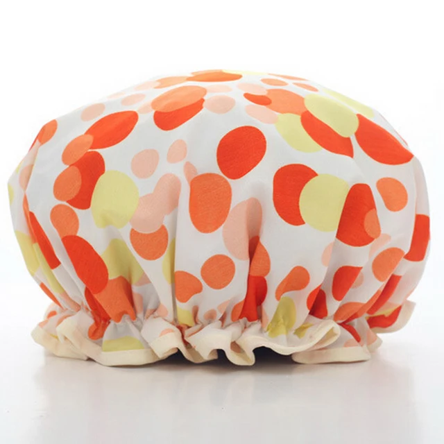 1PCS Cute Printing Elastic Shower Caps for Ladies Girl Hat Hair Bath