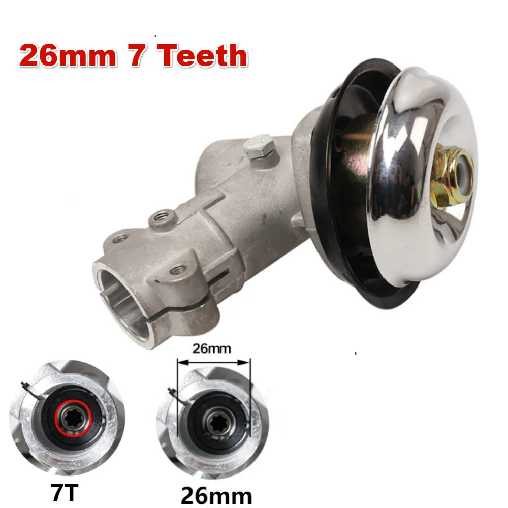 3/5/6 зубная щетка ножовочное полотно Головка триммера 26 мм/28 мм триммер коробка передач косилка редуктор и металлические садовые ручная газонокосилка, работающая на голову - Цвет: 26mm 7T Gearhead
