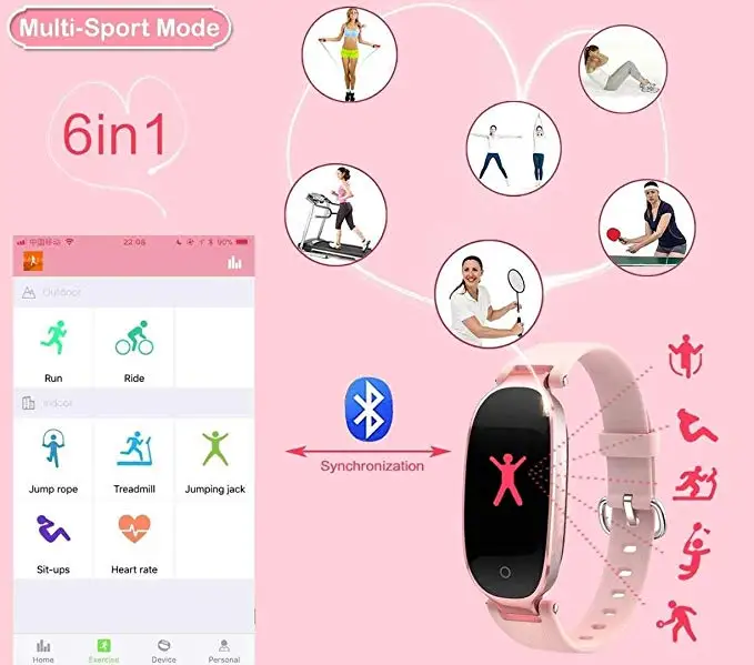 Fitness Tracker Smart Watch Heart Rate Monitor Waterproof Smart Bracelet Health Sleep Activity Tracker Pedometer For Android iOS
