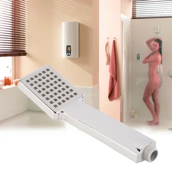 

Durable ABS stainless steel Square Handheld Water Saving High Pressure Rain Fixed Shower Head Bath Bathroom Household Free Ship