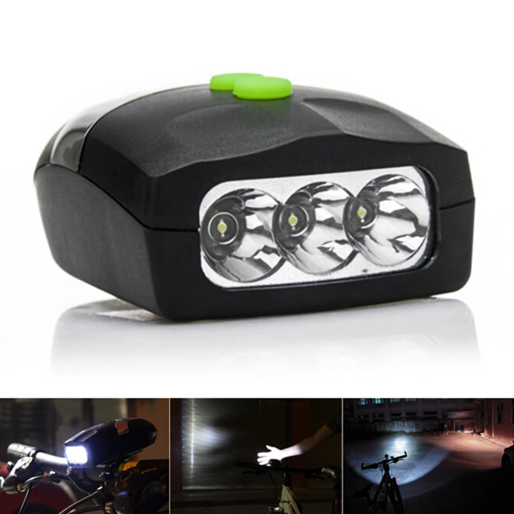 1*Superbright Multifunctional LED Headlights Bike With Lamp Horn Electronic Bell