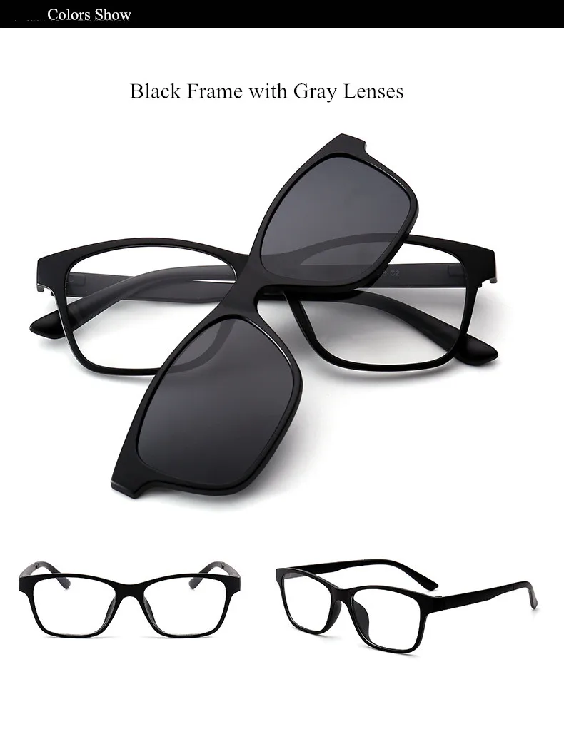 Бренд Chashma, солнцезащитные очки для женщин и мужчин, оптическая оправа для очков с 5 зажимами, солнцезащитные очки, поляризованные линзы, магнитные очки