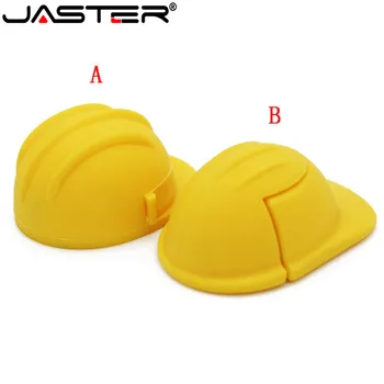 

JASTER Fashion hot selling creative U Disk 2.0 64GB 32GB 16GB 8GB 4GB cartoon Engineering helmet real capacity USB flash drive
