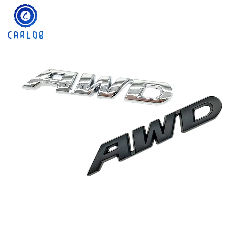 3D AWD Chrome Metal Body Emblem Car Sticker Badge 4 Wheel Drive SUV Off Road
