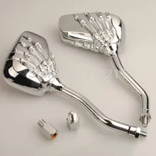 New 2014 Pair Chrome font b Motorcycle b font Skull Claw Side font b Mirrors b