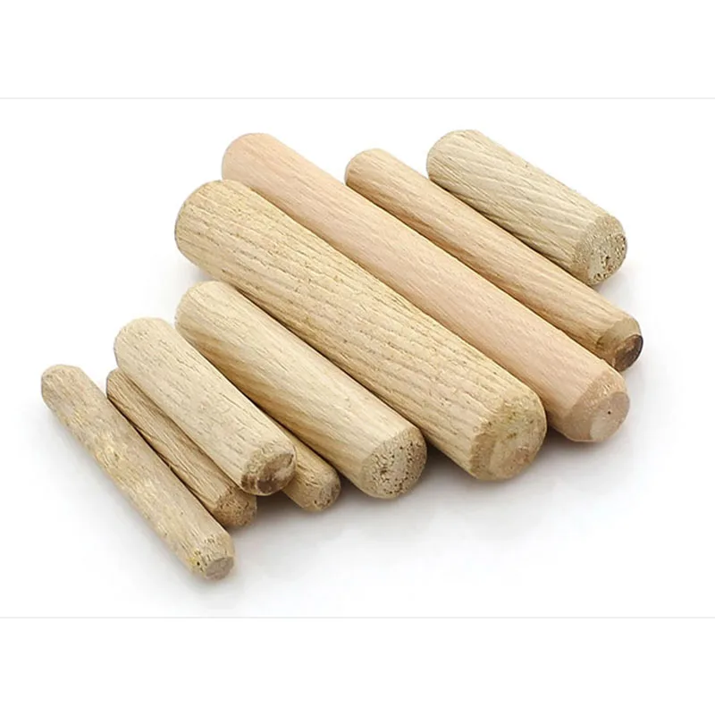 M12*60 10 Tablets Round Rafts Wooden Stoppers Wood Ties Twill Wood Xiaomu Nail Furniture Fittings For Three-In-One