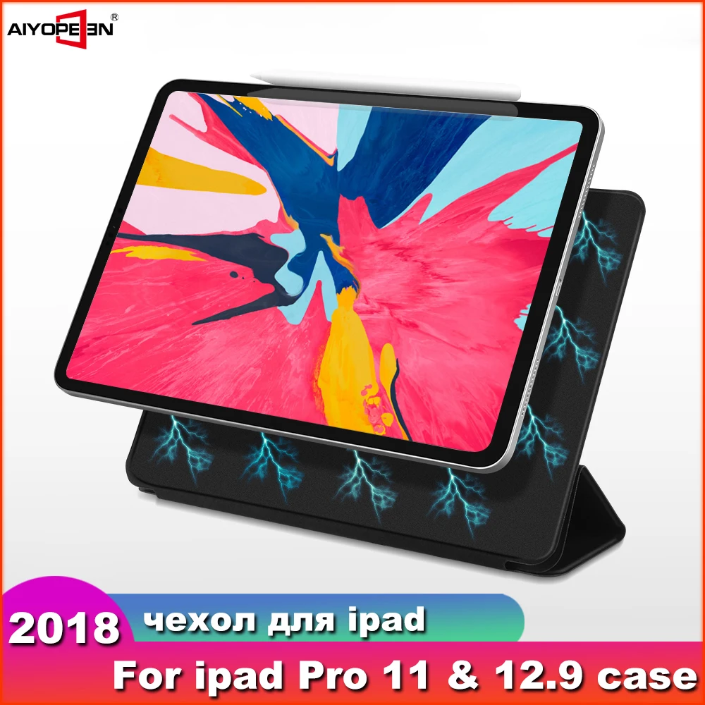 Чехол для iPad Pro 11, умный чехол для iPad Pro 12,9,, чехол, ультра тонкий, с поддержкой зарядки, для iPad 11, 12,9 дюймов, чехол