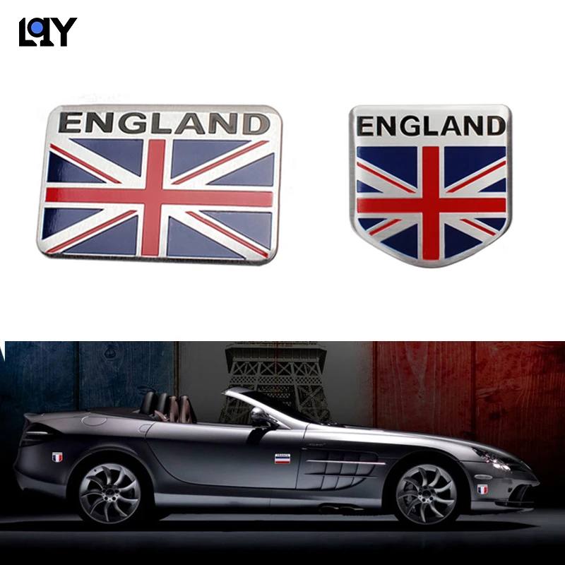 

LQY car sticker 3D aluminum body trunk British flag Decorative National Emblem Badge Decals Sticker Car Styling