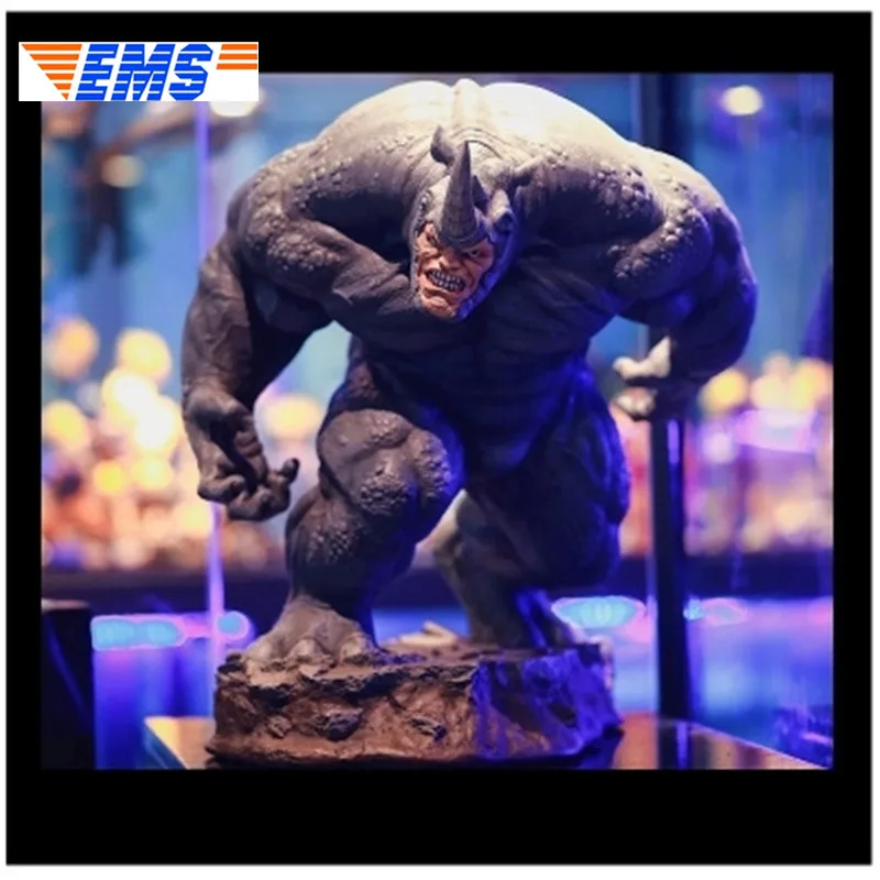 

Statue The Amazing Spider-Man Super Villain Rhino Spider-Man Enemy Full-Length Portrait Resin Action Figure Toy BOX Q723