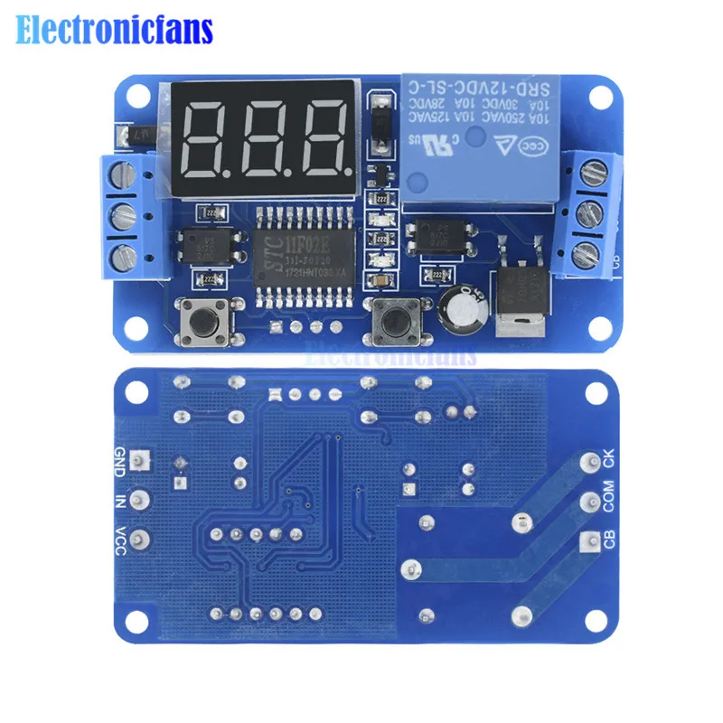 DC 12V реле задержки времени цикл запуска задержка таймер задержки переключения Модуль PLC домашней автоматизации WS16 светодиодный цифровой дисплей
