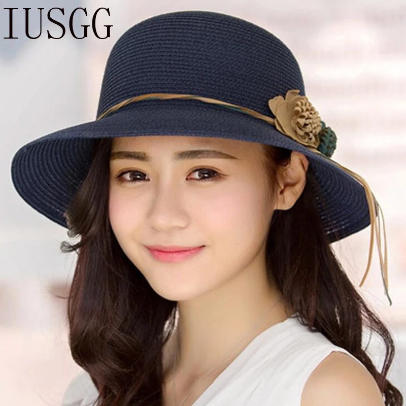 IUSGG Summer Hats For Women Floral Floral Casual Beach Hat 2021 Fashion