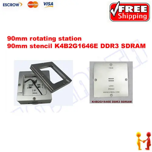 Freeshipping. BGA Reballing 90mm * 90mm PS4 Stencil K4B2G1646E DDR3 SDRAM 0.25mm + 90mm reballing station freeshipping 100% new intel 82801hbm ic chipset with bga stencil 90mm nh82801hbm