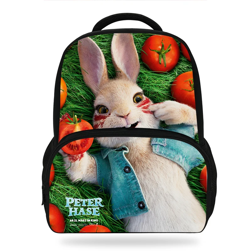 

14Inch Newest Cartoon Peter Rabbit Comedy movie Design SchoolBags Backpack Set For Children Casual Daily Bag For Kids Boys Girls