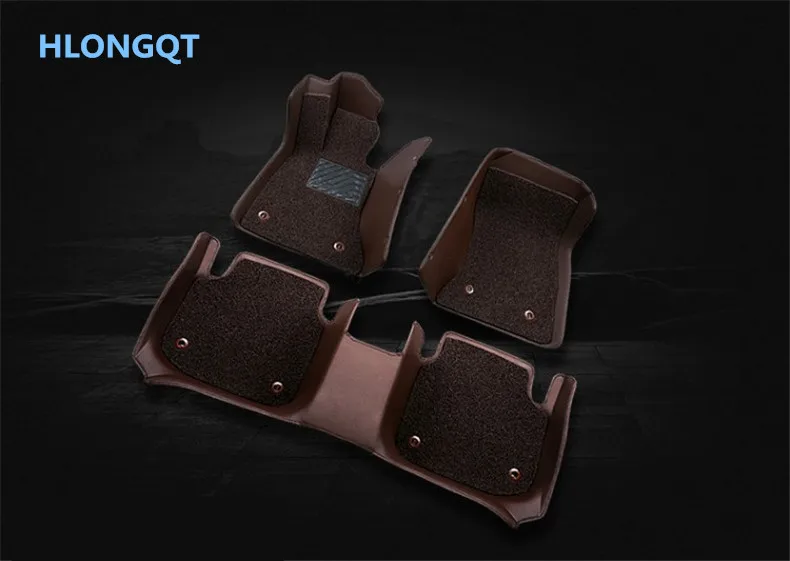 

HLONGQT Floor Mats For BMW 3 series F80 M3 320 328 330 2014-2018 Foot Step Mat HighQuality Water Proof leather Wire coil 2 Layer