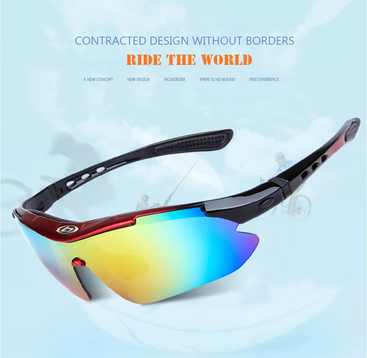 Cycling Glasses 5 Lens Windproof Anti-fog With Mypia Frame Sport MTB Bike Bicycle Polarized Cycling Glasses 5 lens (3)