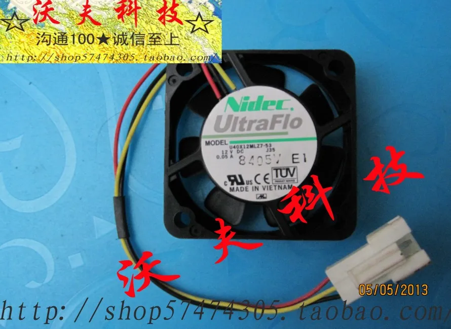 

For Nidec u40x12mlz7-53 4010 4cm diy south bridge silent fan 12v cooling fan