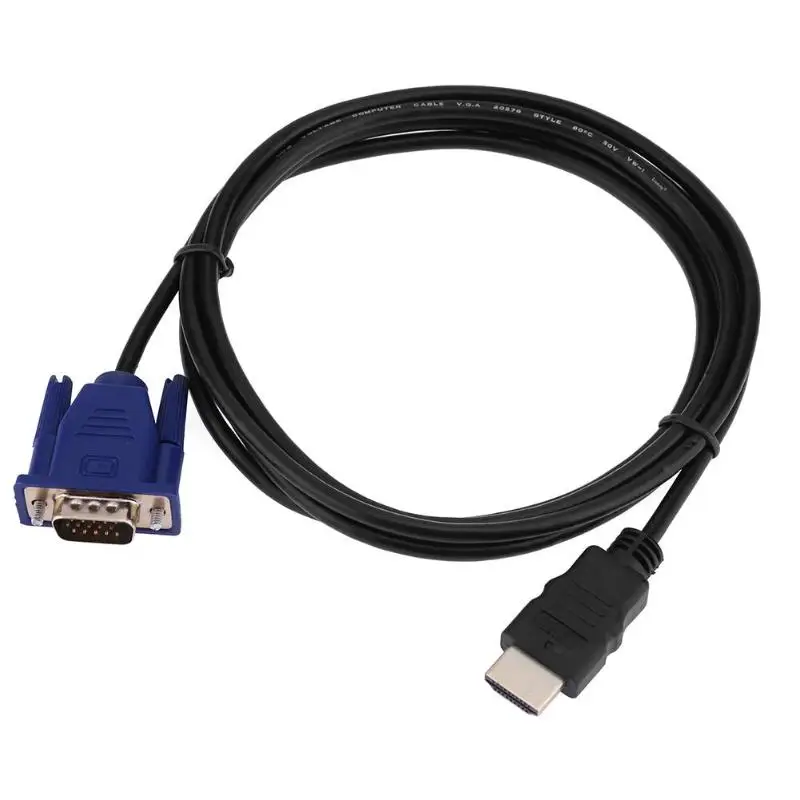 ALLOYSEED, 1,8 м, 3 м, HDMI, папа, VGA, папа, провод передачи видео, HDTV конвертер, адаптер, Aux кабель, высокоскоростной HDMI кабель, без чипа