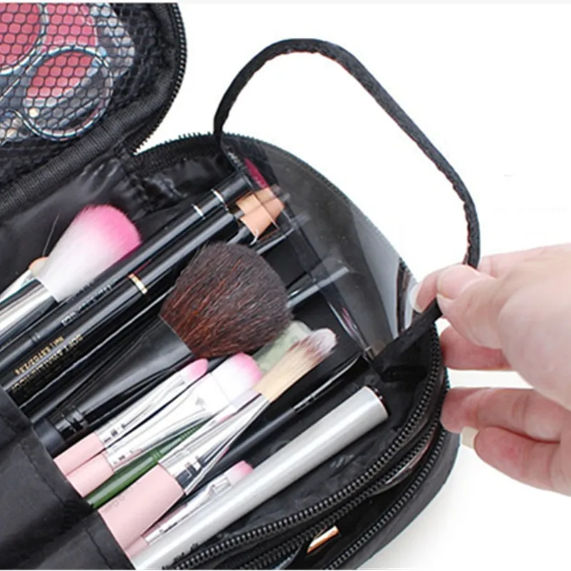 SAFEBET حقيبة مستحضرات التجميل النساء السفر اللازمة المحمولة للماء كبيرة حقيبة مستحضرات تجميل مزدوجة طبقة تخزين أدوات الزينة المنظمون حقيبة