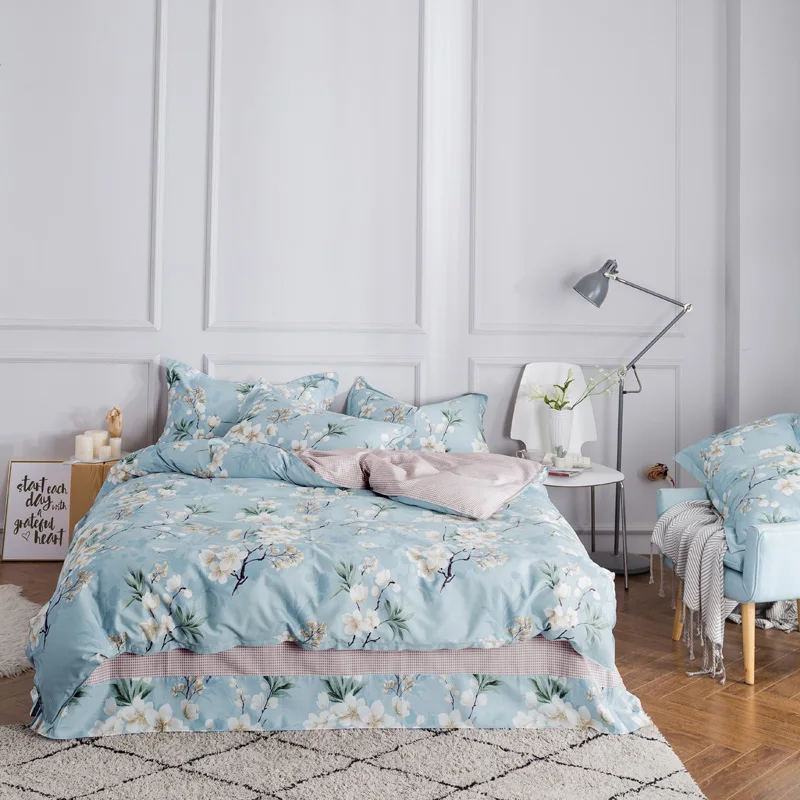 100 Cotton Floral Duvet Cover Set Homey Trends