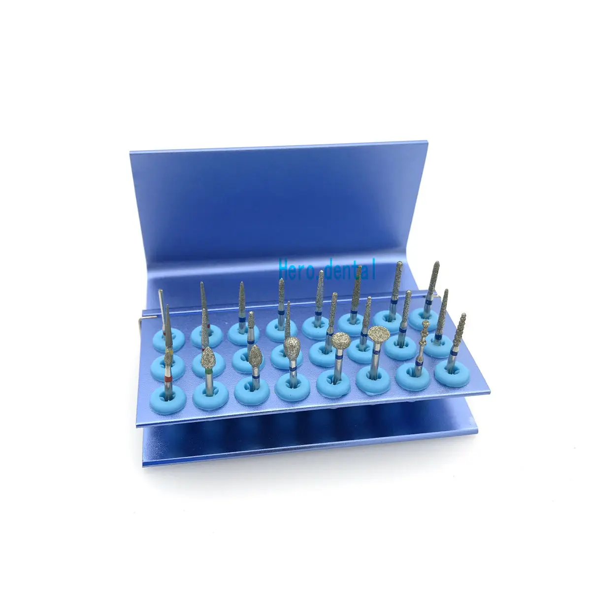 24pcs dental high speed burs+ 1 pc Dental FG Burs Disinfection