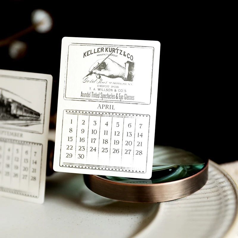 24 шт винтажные декоративные бумажные карманные карты с календарем, сделай сам, проекты скрапбукинга/фотоальбом/Этикетка/дневник/открытка для рукоделия