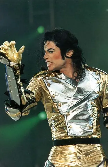Image MJ a pair of Michael Jackson History Style Golden Gloves High quality Costume Accessory