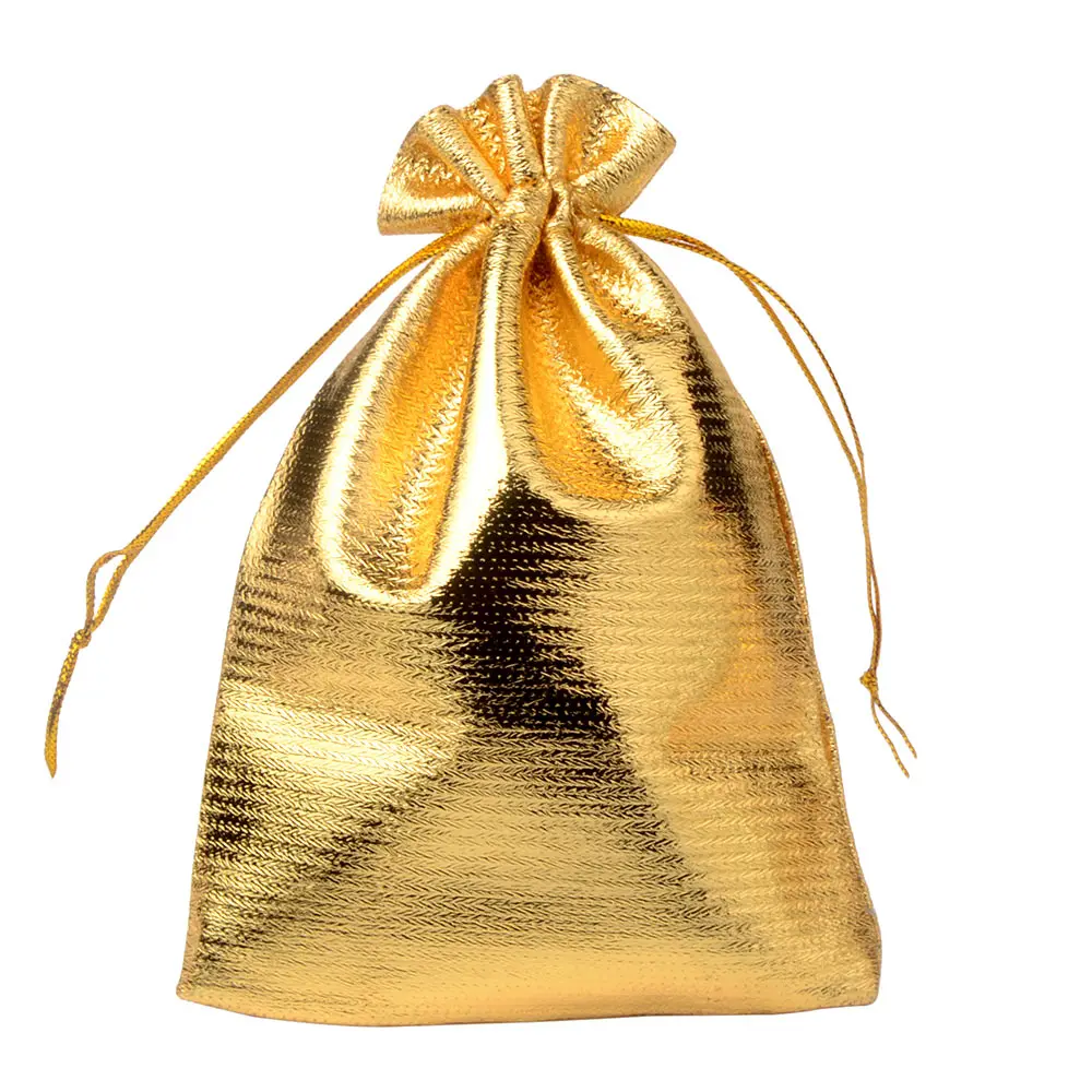 25pcs/lot Jewelry Packing Silver Gold Foil Cloth Drawstring Velvet Bag 7x9cm 9x12cm 10x15cm Wedding Gift Bags & Pouches jewelry packaging & displays Jewelry Packaging & Displays