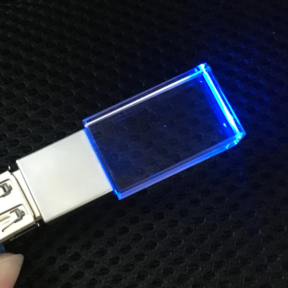 Buy Trangee Crystal USB Flash Drive 4GB 8GB 16GB 32GB Red/Blue/Green LED Light