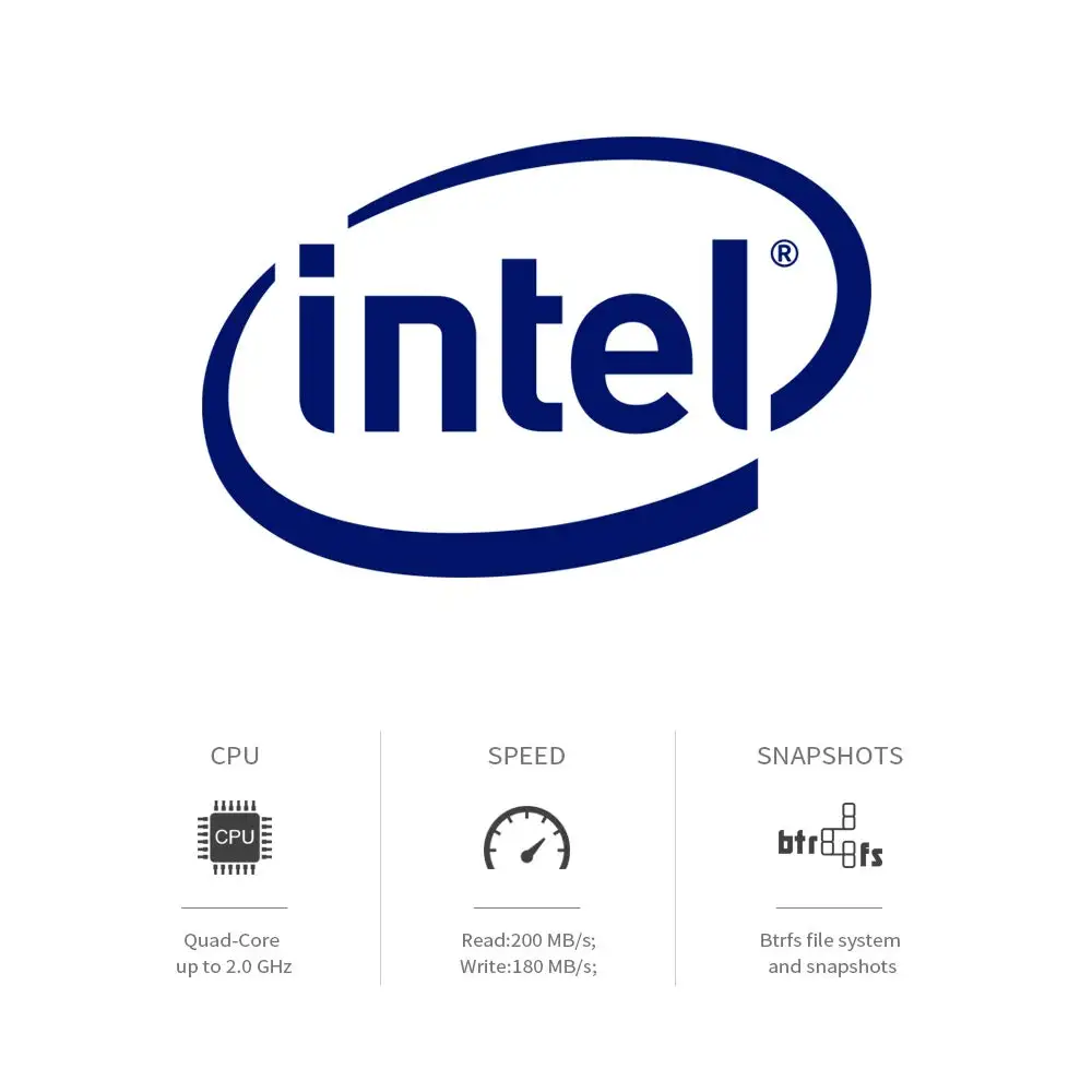 Сервер хранения TerraMaster 4bay NAS 2 4 ГГц Двухъядерный процессор Intel 4K медиасеть