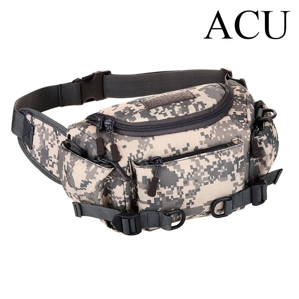 Протектор Плюс многофункциональная тактическая поясная сумка Военная камуфляжная двойная сумка для активного отдыха спортивная альпинистская сумка-мессенджер - Цвет: ACU